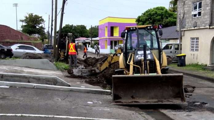 Water pipe installation in Sandy Point